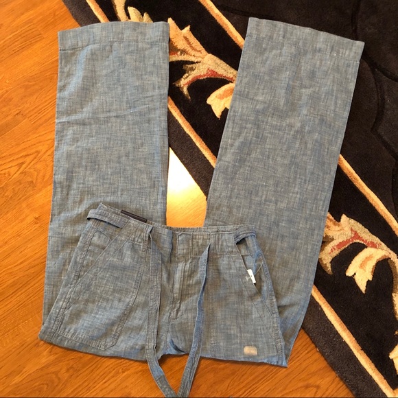 GAP Pants - GAP NWT Blue Self-Tie Linen Pants